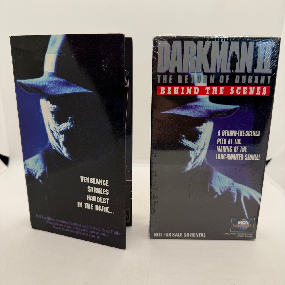 Darkman II The Return of Durant VHS Screening Cassette & Behind the Scenes Set